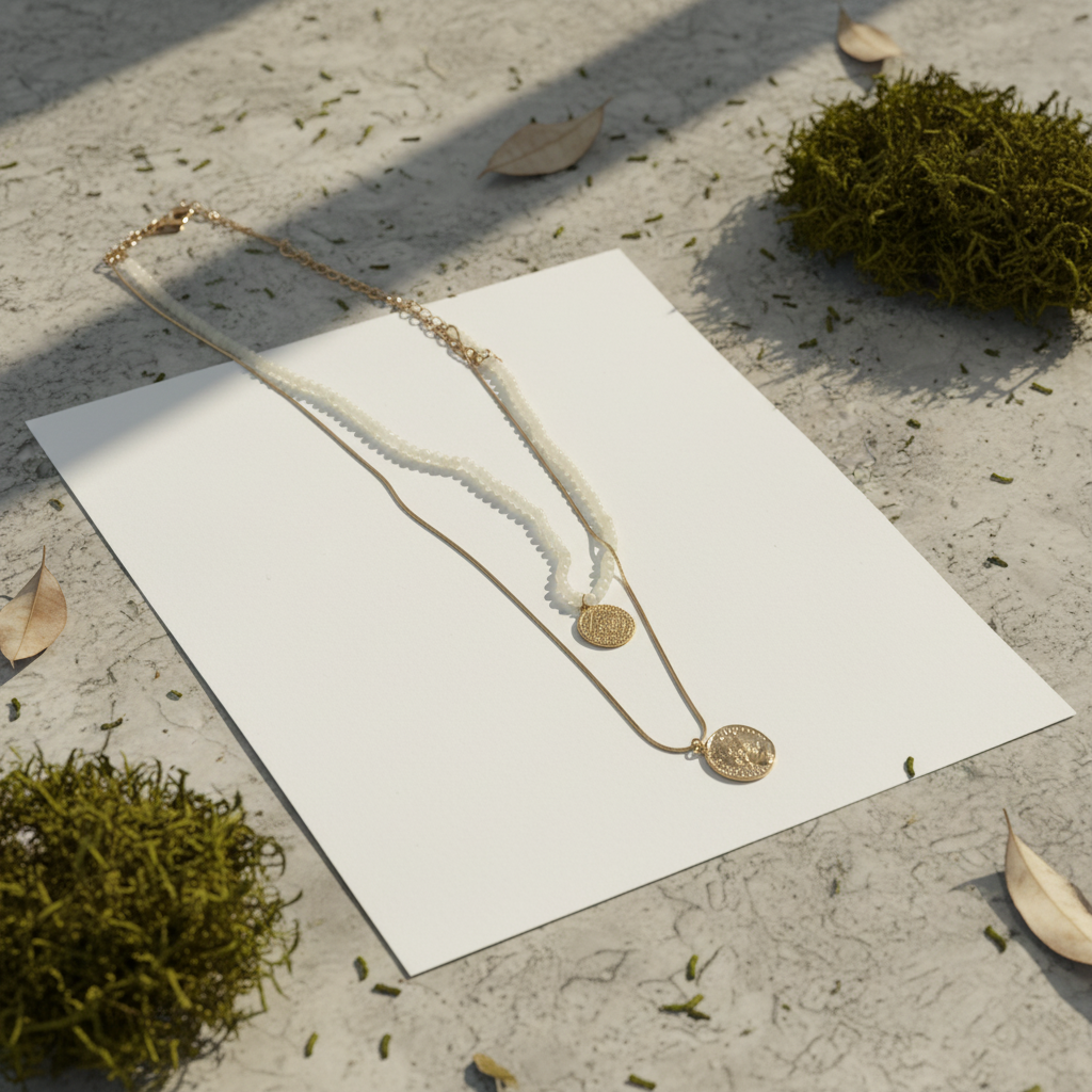 Celeste Duo Coin Necklace Set